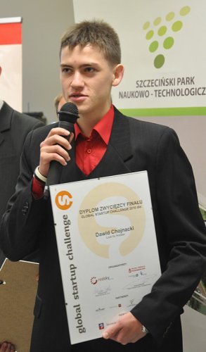 Dawid Chojnacki, jeden ze zwycięzców Global Startup Challenge 2010