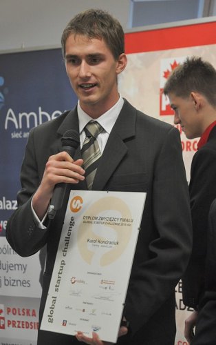 Karol Kondraciuk, jeden ze zwycięzców Global Startup Challenge 2010