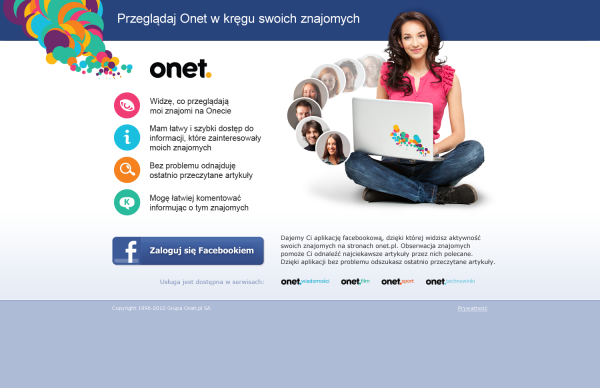 Onet.pl integruje się z Facebookiem
