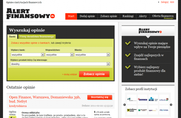 Alertfinansowy.pl ma przyjść z pomocą gdy nie układa się współpraca klienta i banku