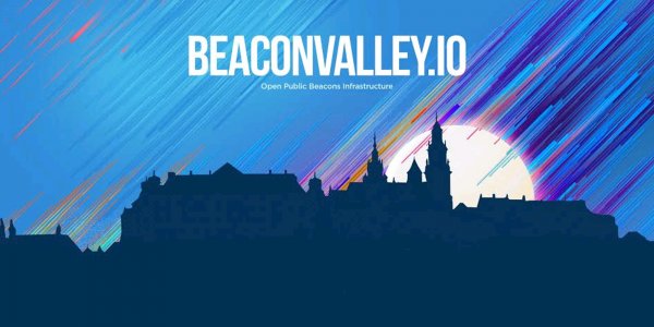 Panorama Krakowa i beacon - projekt beaconvalley.io