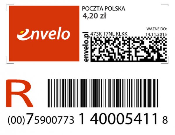 Envelo - znaczek rejestrowany