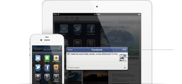 Facebook zintegrowany z iOS 6