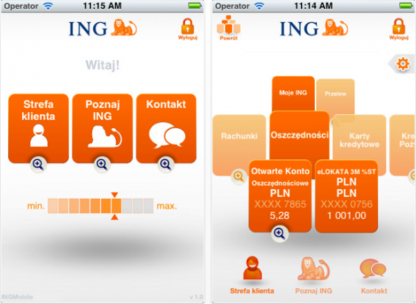 Aplikacja mobilna ING Banku