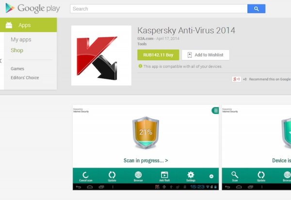 Fałszywy antywirus Kaspersky na Androida