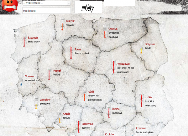 Mapa wkurzenia, czyli co najbardziej denerwuje internautów w swoich miastach
