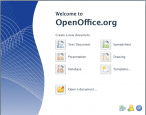OpenOffice.org 3 beta - centrum startowe (źródło: OpenOffice:org)