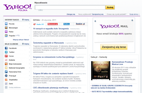 Yahoo! Polska wkraczając na rynek, wspiera się partnerami z silną marką