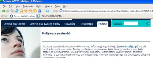 phishing - Inteligo