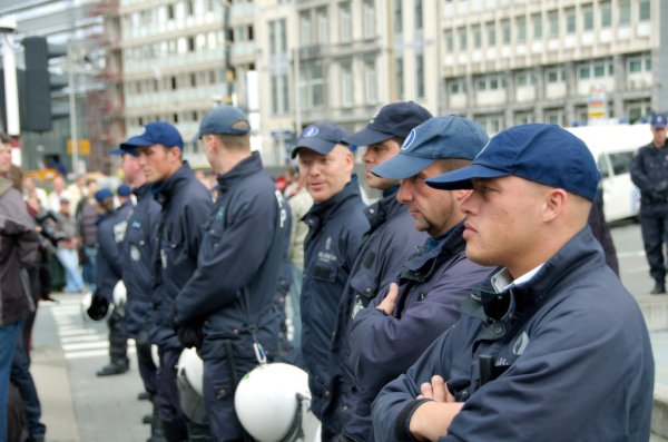 Policja w Brukseli