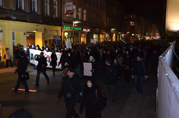 Protest przeciwko ACTA w Poznaniu