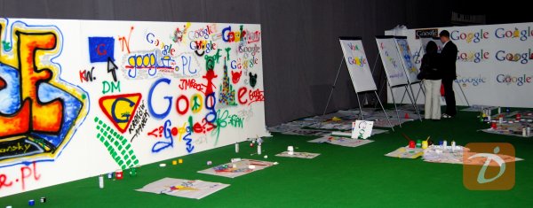 Google Day 2008 - stanowisko malarskie