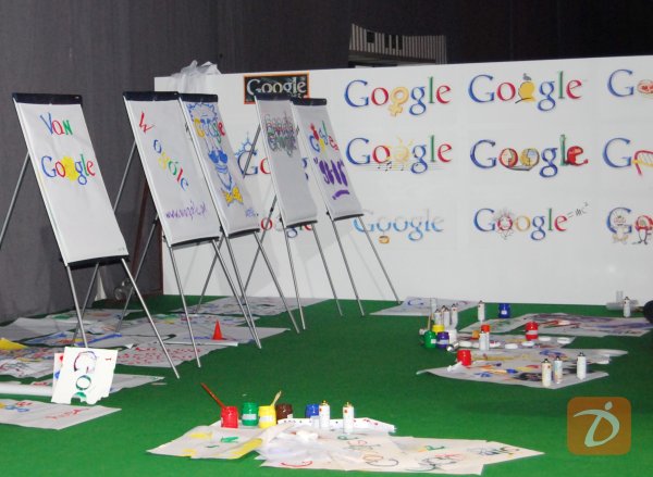 Google Day 2008 - stanowisko malarskie