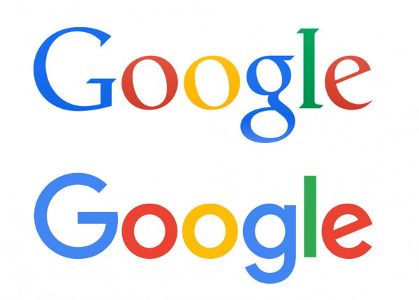 Nowe i stare logo Google