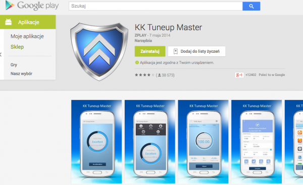 KK Tuneup Master w Google Play