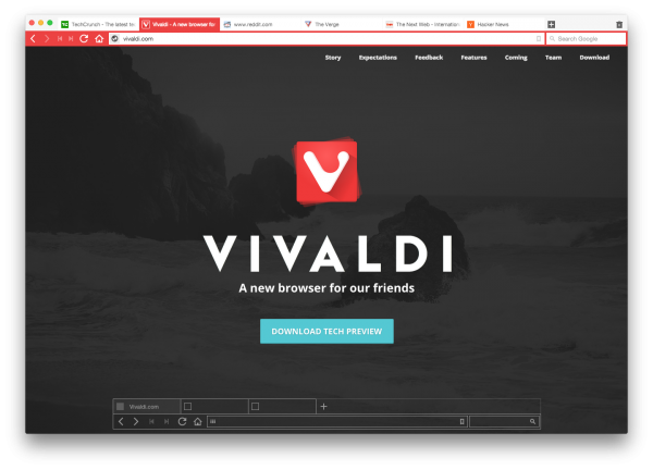 Vivaldi - zrzut ekranowy