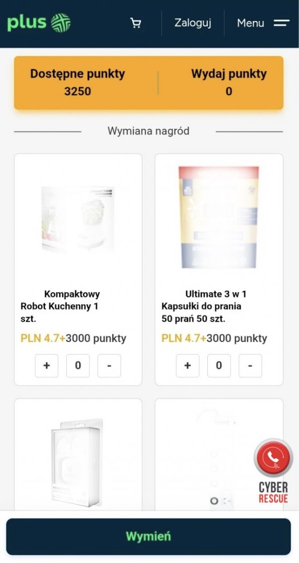 zrzut ekranu fałszywej strony