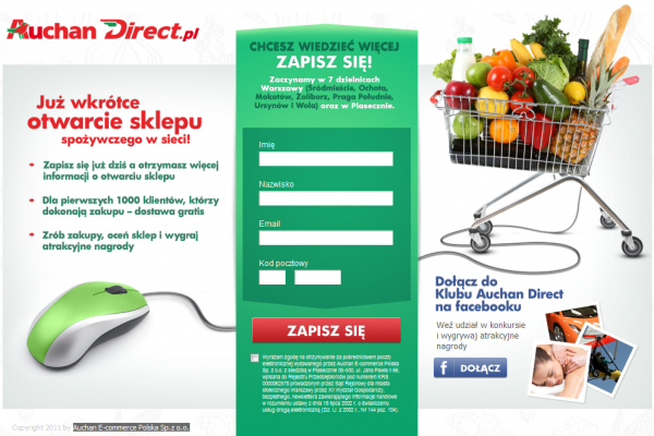 AuchanDirect ma ruszyć w połowie 2011 roku