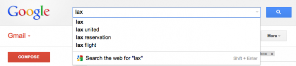 Sugerowanie zapytań w Gmailu