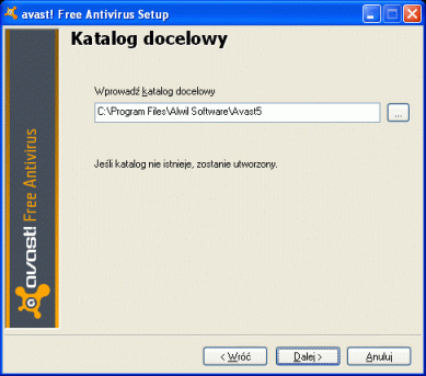 avast! Free Antivirus 5 - proces instalacji programu