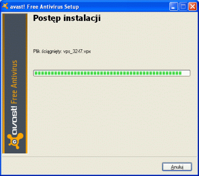 avast! Free Antivirus 5 - proces instalacji programu