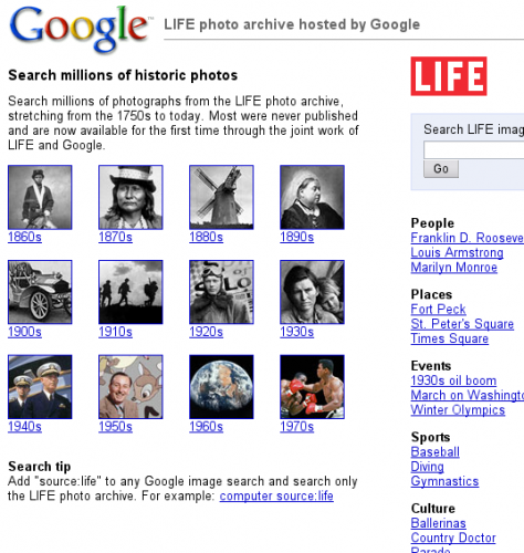 Archiwum Google z fotografiami LIFE