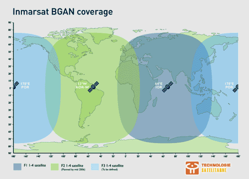 Mapa dostępności sieci BGAN