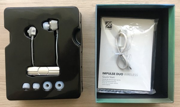 słuchawki IFROGZ Impulse Duo Wireless Bluetooth wnętrze pudełka