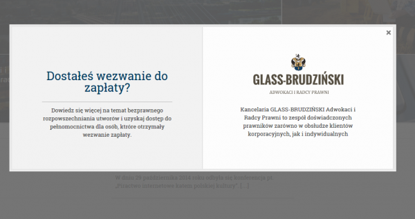 Glass Brudziński - powitanie na stronie