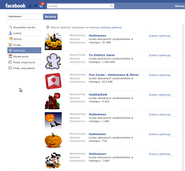 Facebook: aplikacje na Halloween