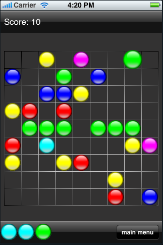 gra logiczna "inLine" na iPhone i iPhone 3G