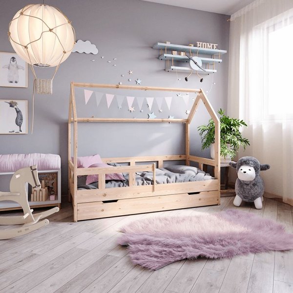 Łóżko domek - inspiracje do pokoju dziecięcego