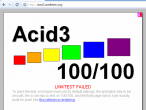 Wynik testu Acid3 w Google Chrome 2