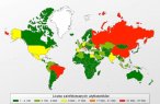 Mapa przedstawiająca poziom infekcji trojanami bankowymi w poszczególnych krajach