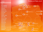 Mapa podróży Polska jest fajna 2010