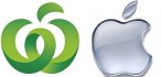 Logo Woolworths oraz Apple