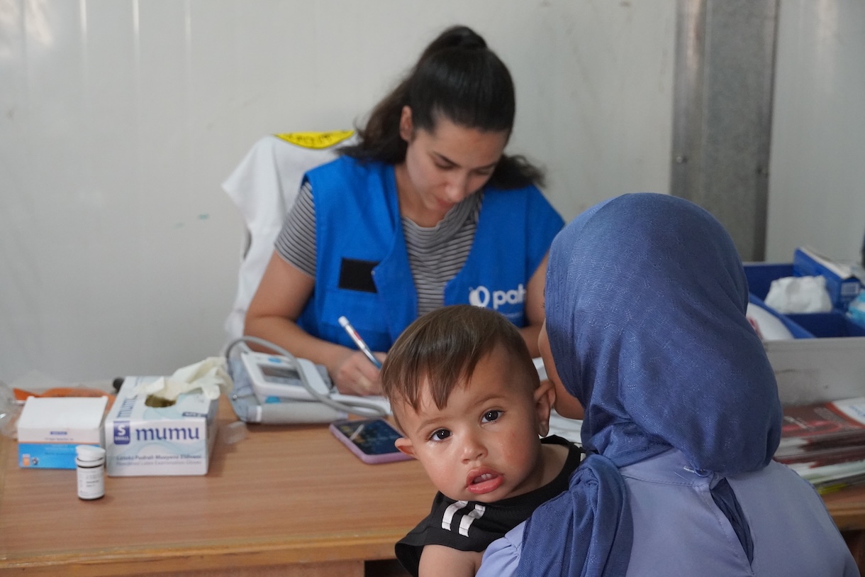 medyczny punkt mobilny PAH w Palestynie