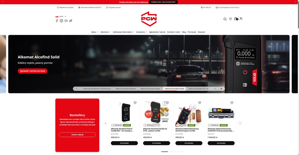 Alkomaty - Polskie Centrum Wzorcowania - Sklep najlepsze-alkomaty.pl