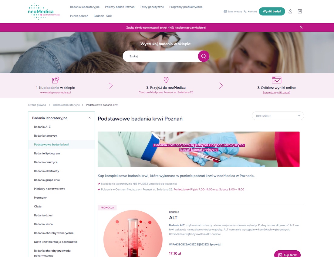 Badania krwi w Poznaniu - Centrum medyczne neoMedica