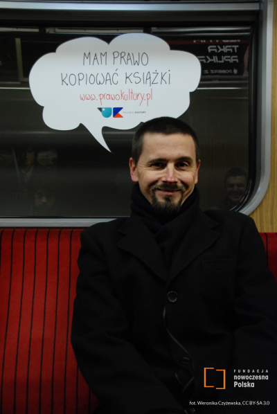 Marcin Kulesza w kampanii Prawo Kultury, fot. Weronika Czyżewska, CC BY-SA 3.0