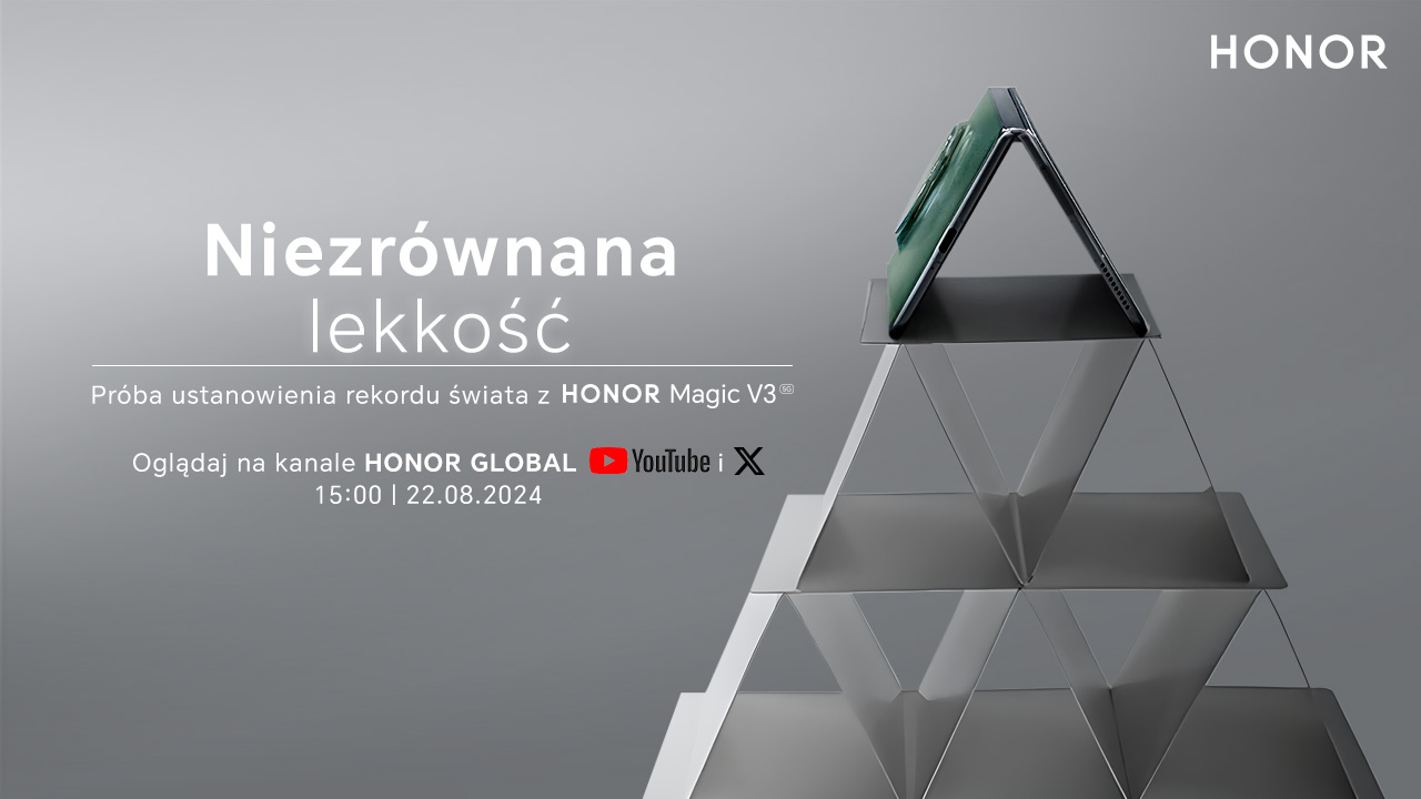 HONOR Magic V3 weźmie udział w biciu rekordu Guinessa