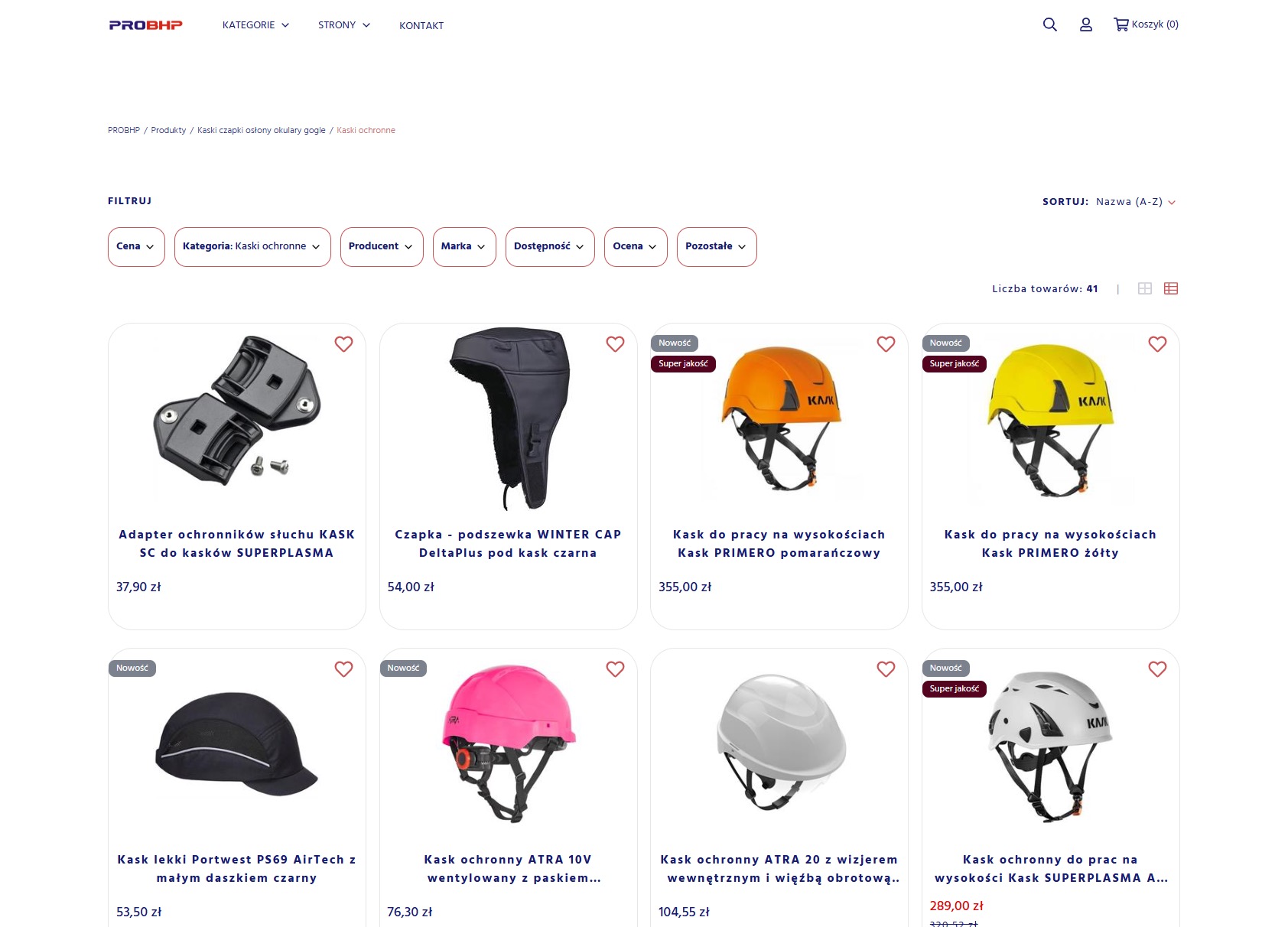 Kaski ochronne - Sklep PRO BHP