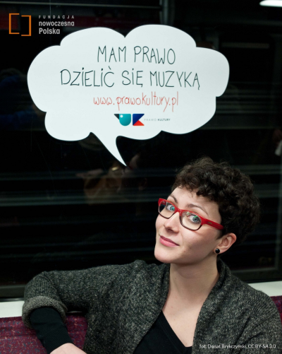 Weronika Czyżewska w kampanii Prawo Kultury, fot. Donat Brykczyński, CC BY-SA 3.0