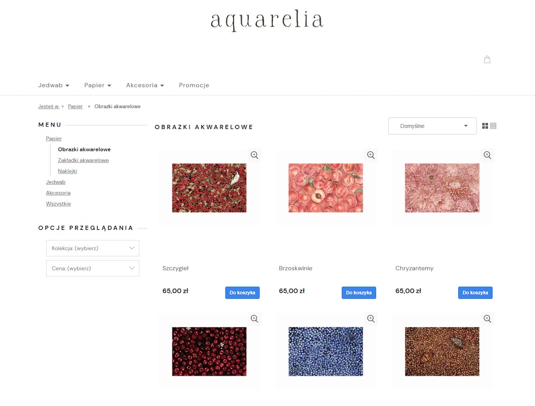 Obrazki akwarelowe - Sklep Aquarelia Obrazki akwarelowe - Sklep Aquarelia