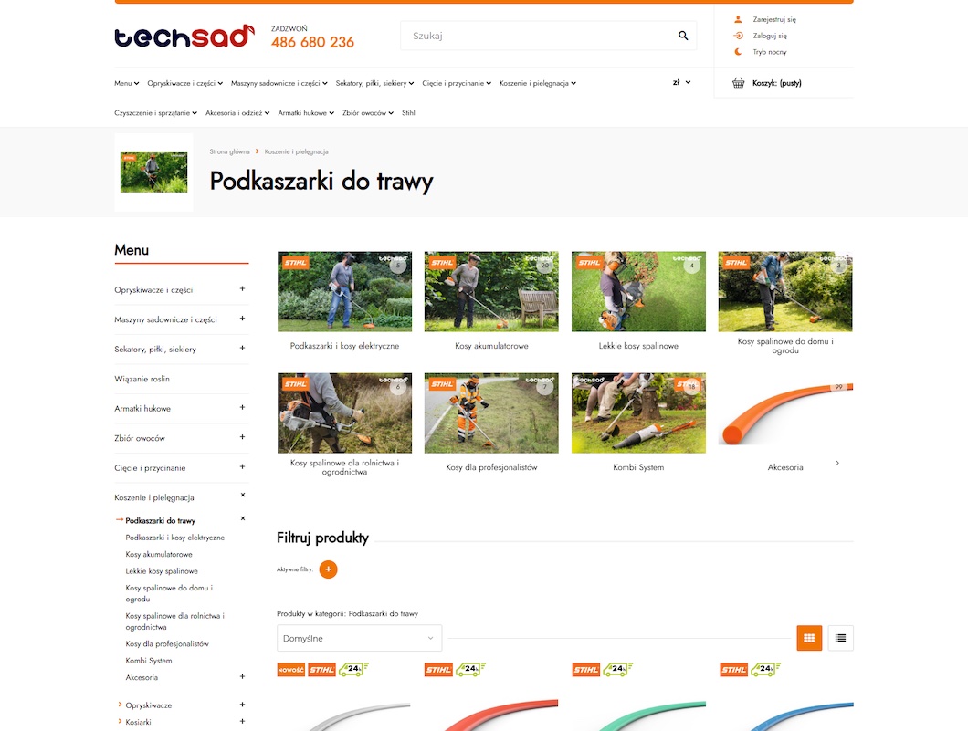 Podkaszarki do trawy - Sklep sadowniczy Techsad