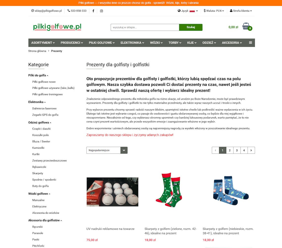 Prezenty dla golfisty - Sklep PiłkiGolfowe.pl