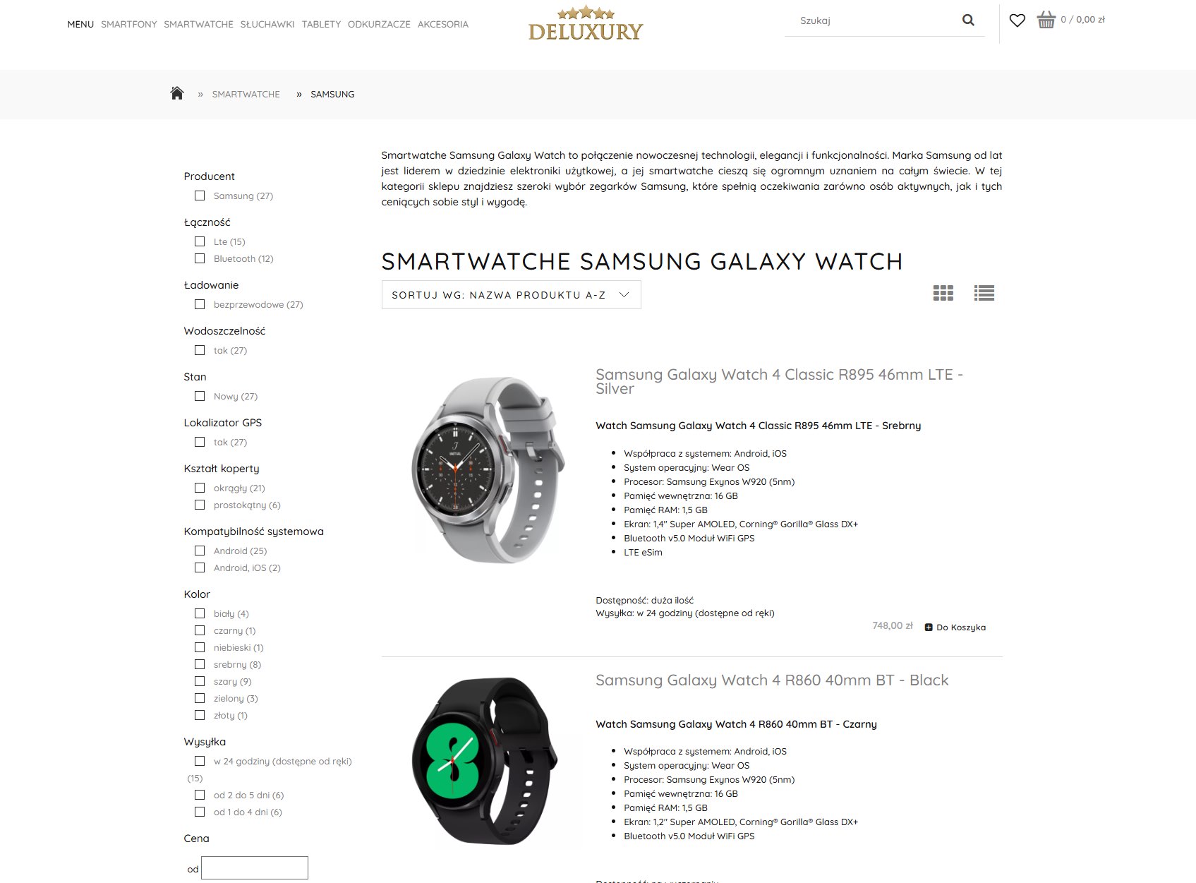 Samsung Galaxy Watch - Sklep z telefonami Deluxury.pl