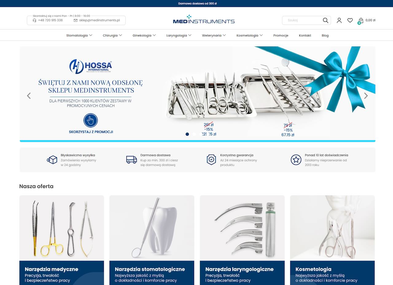 Sklep medyczny Medinstruments Warszawa