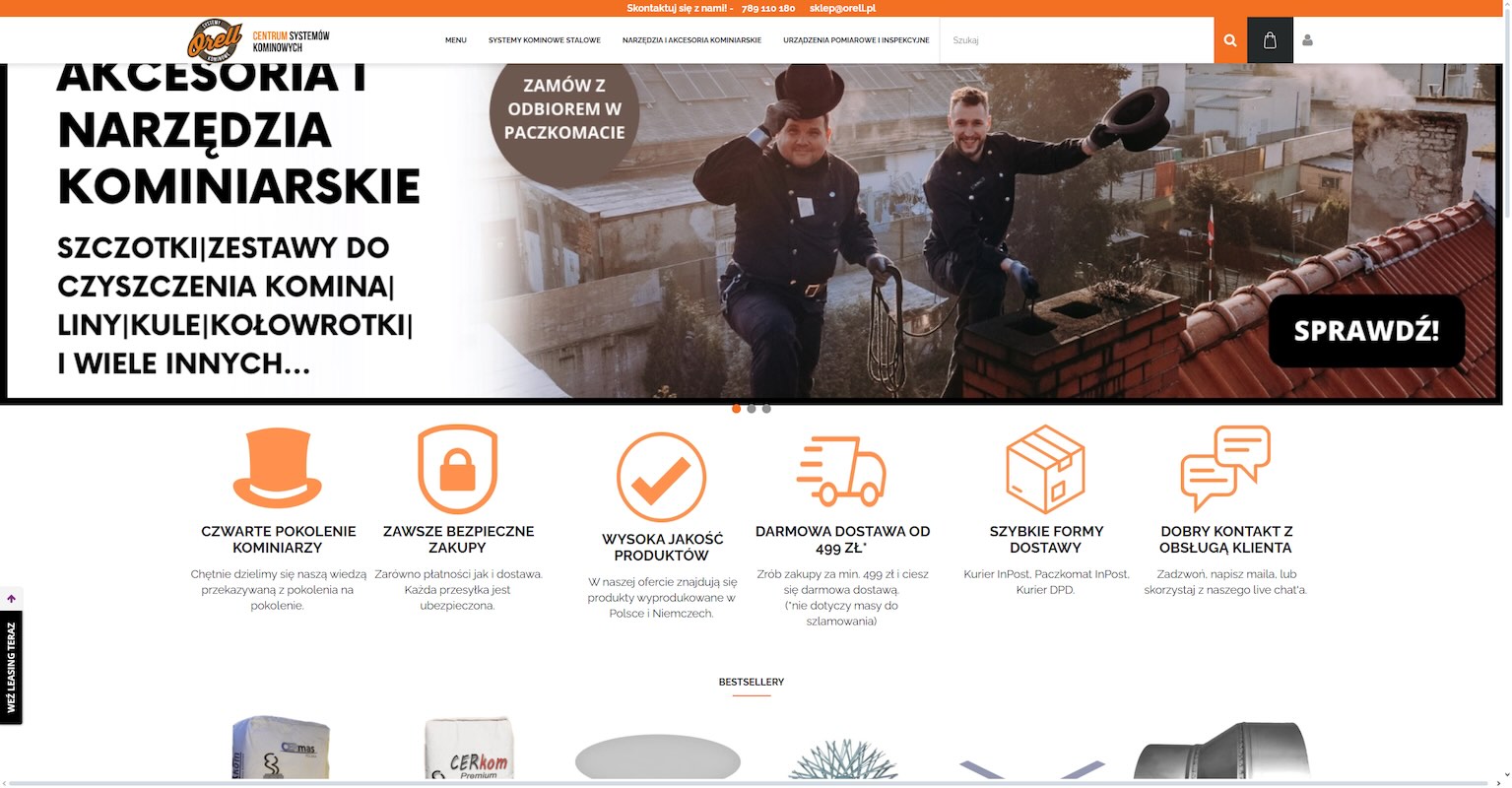 Systemy kominowe - Sklep kominiarski ORELL