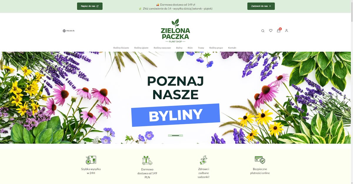 Zielona Paczka - Sadzonki roślin ogrodowych